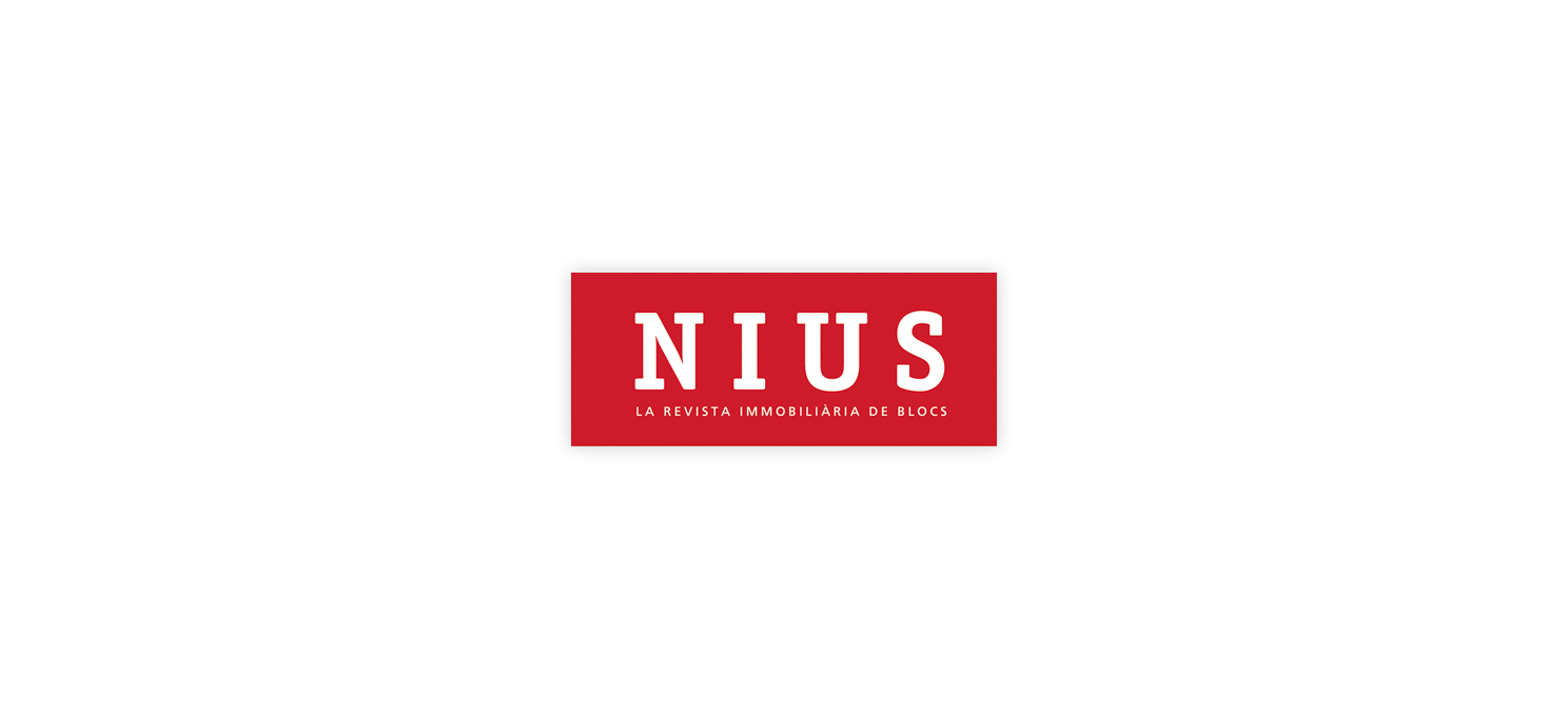 Logotip de la revista Nius, disseny per a Blocs assessoria immobiliària